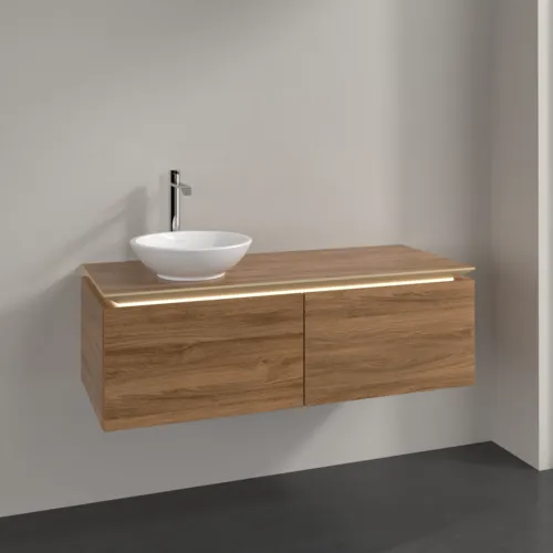 VILLEROY BOCH Legato toaletní skříňka, s osvětlením, 2 výsuvy, 1200 x 380 x 500 mm, dub Kansas / dub Kansas #B579L0RH, obrázek 2