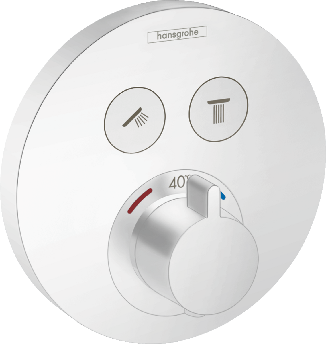 HANSGROHE ShowerSelect S Termostat pod omítku, 2 funkce #15743700 - matná bílá