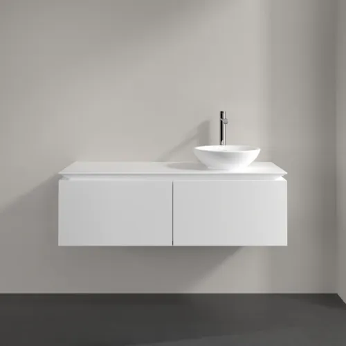 VILLEROY BOCH Legato toaletní skříňka, 2 výsuvy, 1200 x 380 x 500 mm, bílá matná / bílá matná #B58100MS, obrázek 3