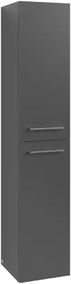 VILLEROY BOCH Vysoká skříňka Avento, 2 dveře, 346 x 1760 x 404 mm, grafitová barva #A89410VR