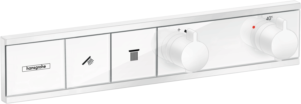 HANSGROHE RainSelect termostat pro podomítkovou instalaci pro 2 spotřebiče matná bílá 15380700