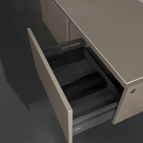 VILLEROY BOCH Legato toaletní skříňka, s osvětlením, 2 výsuvy, 1200 x 380 x 500 mm, Truffle Grey / Truffle Grey #B579L0VG, obrázek 5