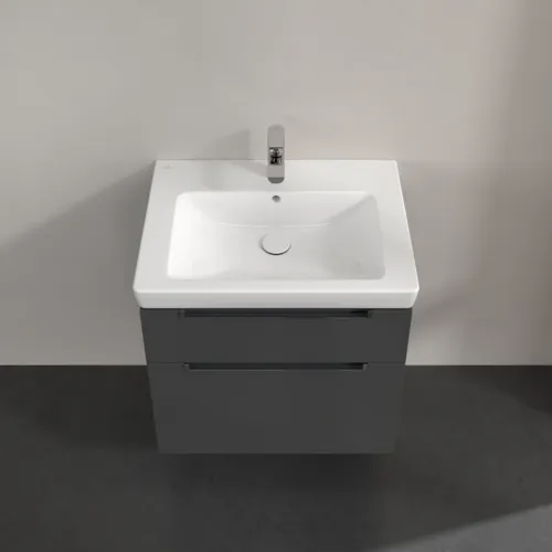 VILLEROY BOCH Subway 2.0 Vanity unit, 2 výsuvy, 637 x 590 x 454 mm, lesklá šedá #A91010FP, obrázek 4