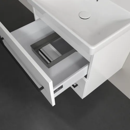 VILLEROY BOCH Avento toaletní skříňka, 2 výsuvy, 576 x 514 x 484 mm, lesklá bílá #A88910VE, obrázek 7