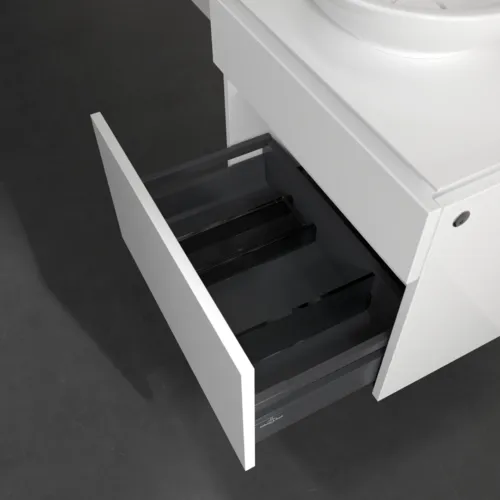VILLEROY BOCH Legato toaletní skříňka, s osvětlením, 2 výsuvy, 600 x 550 x 500 mm, lesklá bílá / lesklá bílá #B568L0DH, obrázek 5