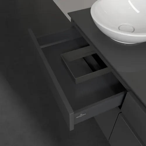 VILLEROY BOCH Legato toaletní skříňka, 4 výsuvy, 1200 x 550 x 500 mm, lesklá šedá / lesklá šedá #B58000FP, obrázek 7