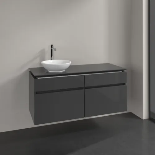 VILLEROY BOCH Legato toaletní skříňka, 4 výsuvy, 1200 x 550 x 500 mm, lesklá šedá / lesklá šedá #B58000FP, obrázek 2