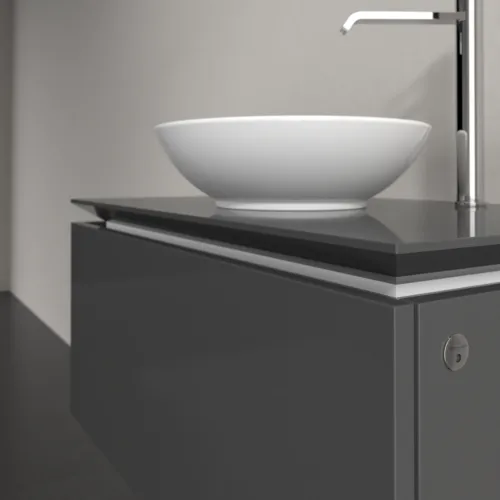 VILLEROY BOCH Legato toaletní skříňka, s osvětlením, 1 zásuvka, 800 x 380 x 500 mm, lesklá šedá / lesklá šedá #B569L0FP, obrázek 4