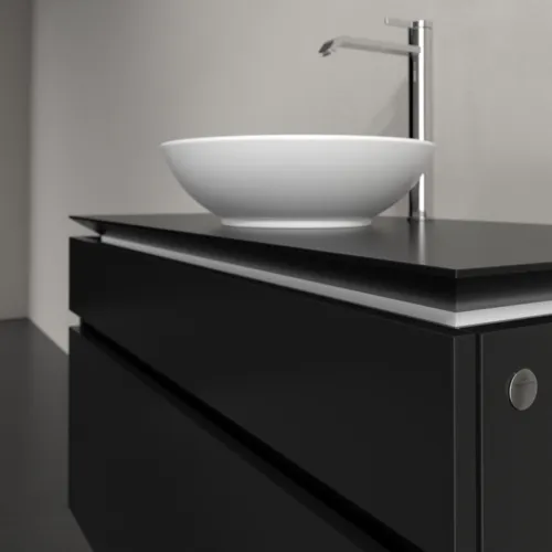VILLEROY BOCH Legato toaletní skříňka, 2 výsuvy, 1000 x 550 x 500 mm, černý matný lak / černý matný lak #B57200PD, obrázek 5