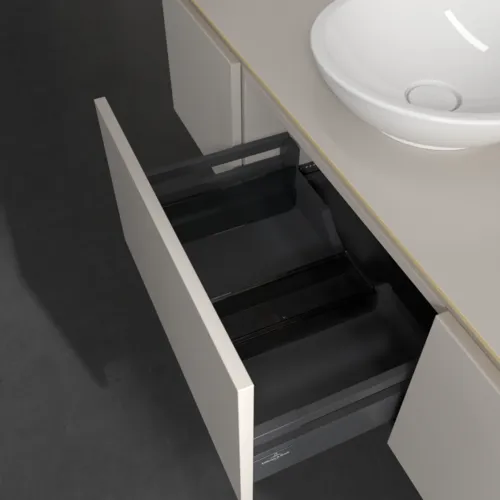 VILLEROY BOCH Legato toaletní skříňka, 3 výsuvy, 1400 x 380 x 500 mm, Soft Grey / Soft Grey #B58500VK, obrázek 6