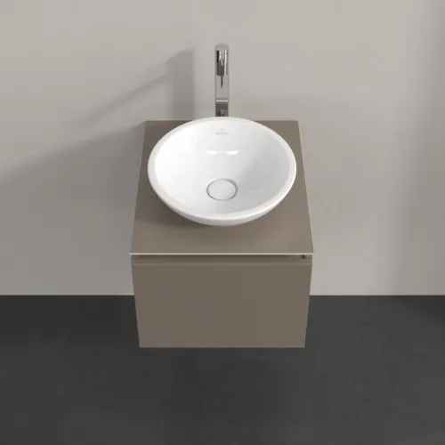 VILLEROY BOCH Legato toaletní skříňka, 1 zásuvka, 450 x 380 x 500 mm, Truffle Grey / Truffle Grey #B56500VG, obrázek 4
