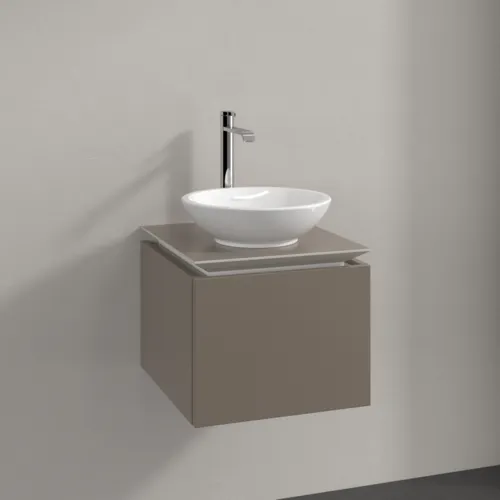 VILLEROY BOCH Legato toaletní skříňka, 1 zásuvka, 450 x 380 x 500 mm, Truffle Grey / Truffle Grey #B56500VG, obrázek 2