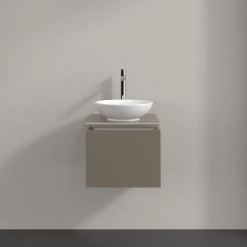 VILLEROY BOCH Legato toaletní skříňka, 1 zásuvka, 450 x 380 x 500 mm, Truffle Grey / Truffle Grey #B56500VG, obrázek 3