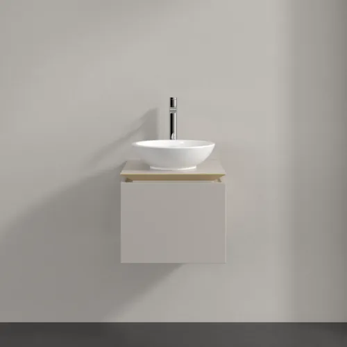 VILLEROY BOCH Legato toaletní skříňka, 1 zásuvka, 450 x 380 x 500 mm, Soft Grey / Soft Grey #B56500VK, obrázek 3