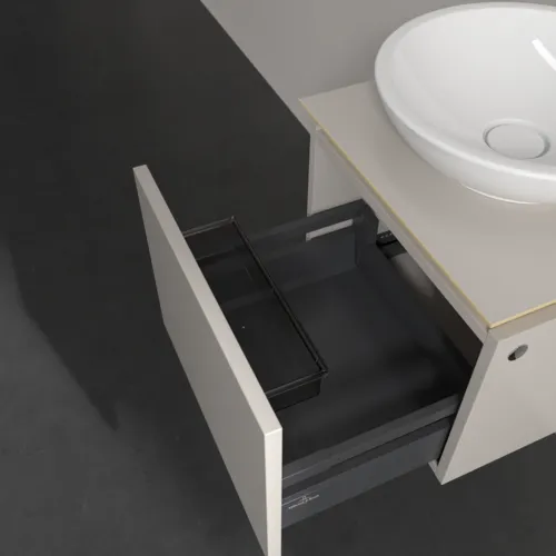 VILLEROY BOCH Legato toaletní skříňka, 1 zásuvka, 450 x 380 x 500 mm, Soft Grey / Soft Grey #B56500VK, obrázek 6