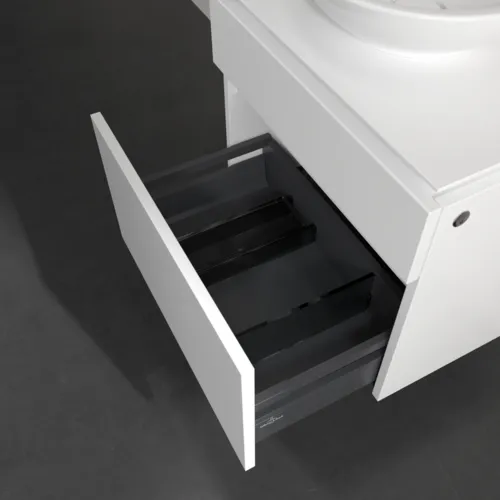 VILLEROY BOCH Legato toaletní skříňka, s osvětlením, 2 výsuvy, 600 x 550 x 500 mm, bílá matná / bílá matná #B568L0MS, obrázek 5