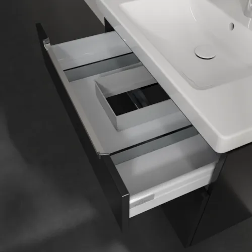 VILLEROY BOCH Subway 2.0 Vanity unit, 2 výsuvy, 787 x 590 x 449 mm, černý matný lak #A91410PD, obrázek 7
