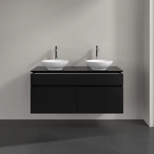 VILLEROY BOCH Legato toaletní skříňka, 4 výsuvy, 1200 x 550 x 500 mm, černý matný lak / černý matný lak #B58400PD, obrázek 3