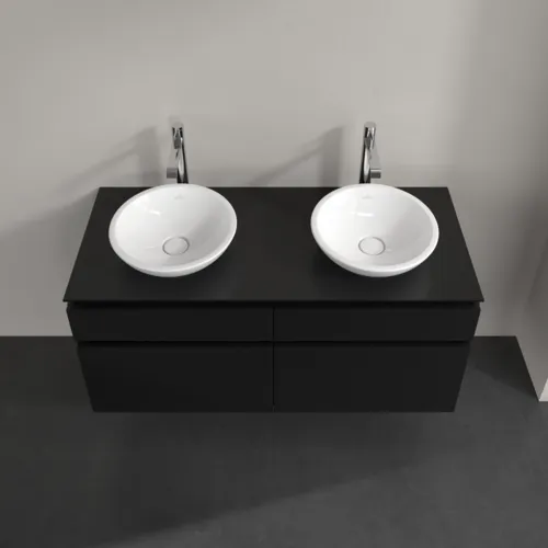 VILLEROY BOCH Legato toaletní skříňka, 4 výsuvy, 1200 x 550 x 500 mm, černý matný lak / černý matný lak #B58400PD, obrázek 4