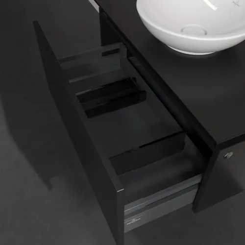 VILLEROY BOCH Legato toaletní skříňka, s osvětlením, 1 zásuvka, 800 x 380 x 500 mm, černý matný lak / černý matný lak #B569L0PD, obrázek 5