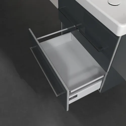 VILLEROY BOCH Avento toaletní skříňka, 2 výsuvy, 580 x 514 x 484 mm, Crystal Grey #A88900B1, obrázek 6