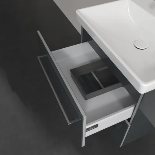 VILLEROY BOCH Avento toaletní skříňka, 2 výsuvy, 580 x 514 x 484 mm, Crystal Grey #A88900B1, obrázek 7