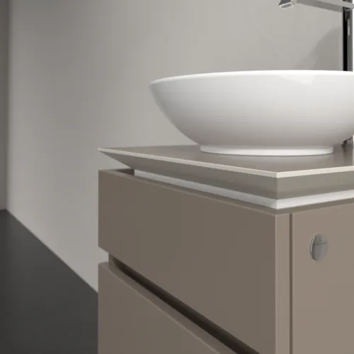 VILLEROY BOCH Legato toaletní skříňka, 2 výsuvy, 450 x 550 x 500 mm, Truffle Grey / Truffle Grey #B56600VG, obrázek 5
