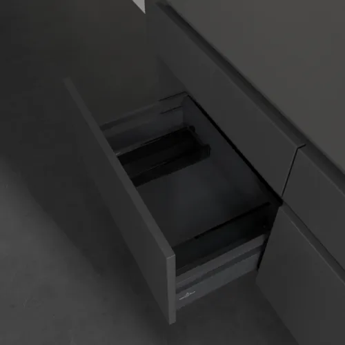 VILLEROY BOCH Legato toaletní skříňka, 4 výsuvy, 1200 x 550 x 500 mm, lesklá šedá / lesklá šedá #B58200FP, obrázek 6