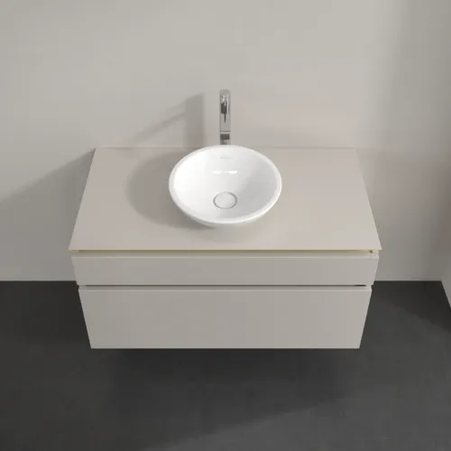 VILLEROY BOCH Legato toaletní skříňka, 2 výsuvy, 1000 x 550 x 500 mm, Soft Grey / Soft Grey #B57200VK, obrázek 4