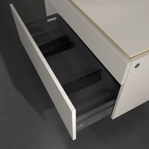 VILLEROY BOCH Legato toaletní skříňka, 2 výsuvy, 1000 x 550 x 500 mm, Soft Grey / Soft Grey #B57200VK, obrázek 6