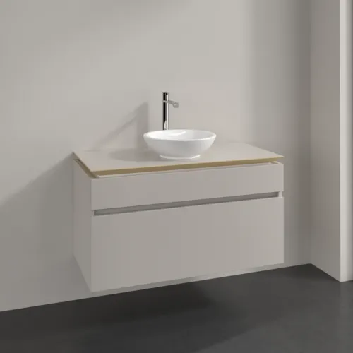 VILLEROY BOCH Legato toaletní skříňka, 2 výsuvy, 1000 x 550 x 500 mm, Soft Grey / Soft Grey #B57200VK, obrázek 2