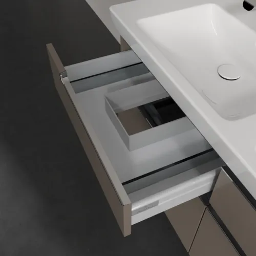 VILLEROY BOCH Subway 2.0 Vanity unit, 4 výsuvy, 1287 x 590 x 449 mm, Truffle Grey #A91710VG, obrázek 7