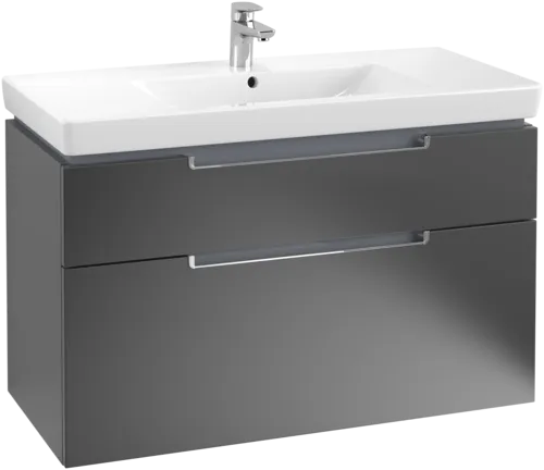 VILLEROY BOCH Subway 2.0 Vanity unit, 2 výsuvy, 987 x 590 x 449 mm, černý matný lak #A91510PD, obrázek 1