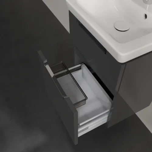 VILLEROY BOCH Subway 2.0 Vanity unit, 2 výsuvy, 440 x 590 x 351 mm, lesklá šedá #A90610FP, obrázek 6