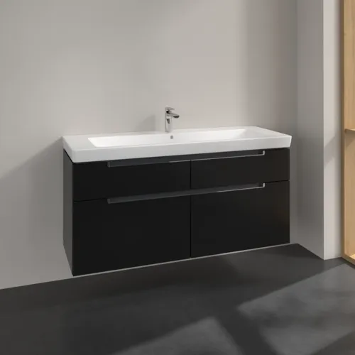 VILLEROY BOCH Subway 2.0 Vanity unit, 4 výsuvy, 1287 x 590 x 449 mm, černý matný lak #A91610PD, obrázek 2