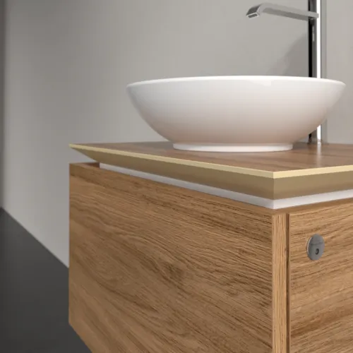 VILLEROY BOCH Legato toaletní skříňka, s osvětlením, 1 zásuvka, 600 x 380 x 500 mm, dub Kansas / dub Kansas #B567L0RH, obrázek 4