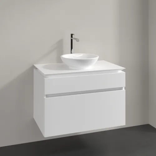 VILLEROY BOCH Legato toaletní skříňka, 2 výsuvy, 800 x 550 x 500 mm, bílá matná / bílá matná #B57000MS, obrázek 2