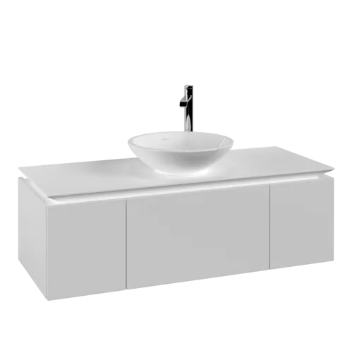 VILLEROY BOCH Legato toaletní skříňka, 3 výsuvy, 1200 x 380 x 500 mm, bílá matná / bílá matná #B57700MS