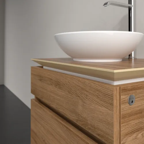 VILLEROY BOCH Legato toaletní skříňka, s osvětlením, 2 výsuvy, 600 x 550 x 500 mm, dub Kansas / dub Kansas #B568L0RH, obrázek 4