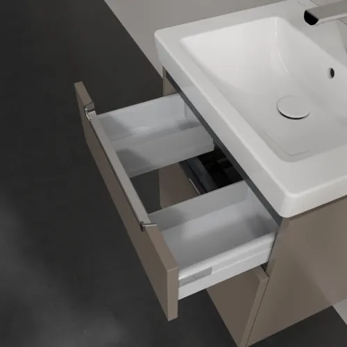 VILLEROY BOCH Subway 2.0 Vanity unit, 2 výsuvy, 537 x 590 x 423 mm, Truffle Grey #A90810VG, obrázek 7