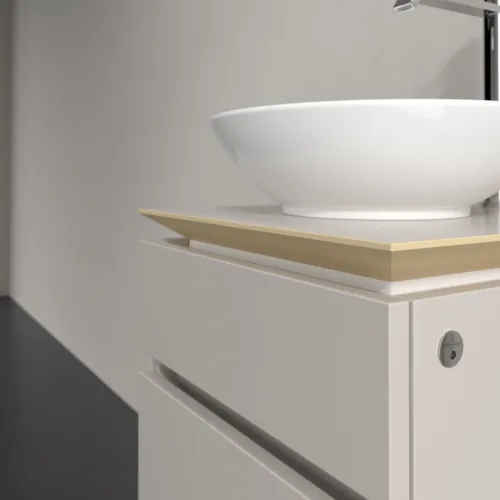 VILLEROY BOCH Legato toaletní skříňka, s osvětlením, 2 výsuvy, 450 x 550 x 500 mm, Soft Grey / Soft Grey #B566L0VK, obrázek 4