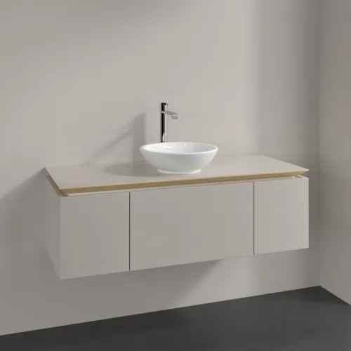 VILLEROY BOCH Legato toaletní skříňka, 3 výsuvy, 1200 x 380 x 500 mm, Soft Grey / Soft Grey #B57700VK, obrázek 2