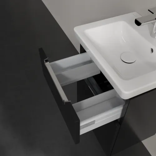 VILLEROY BOCH Subway 2.0 Vanity unit, 2 výsuvy, 440 x 590 x 351 mm, černý matný lak #A90610PD, obrázek 7