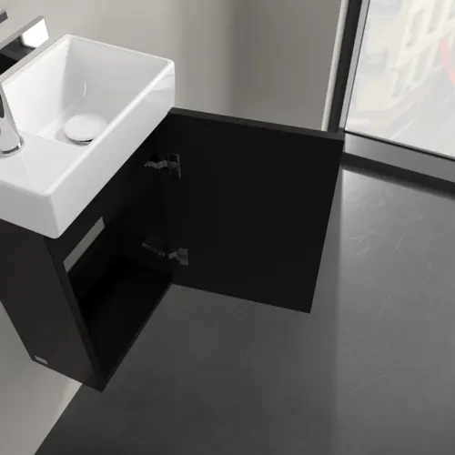 VILLEROY BOCH Avento toaletní skříňka, 1 dveře, 340 x 514 x 234 mm, Volcano Black #A87601VL, obrázek 6
