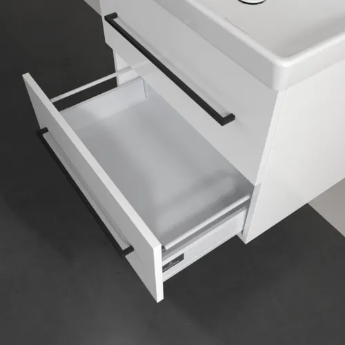 VILLEROY BOCH Avento toaletní skříňka, 2 výsuvy, 626 x 514 x 484 mm, lesklá bílá #A89010VE, obrázek 6