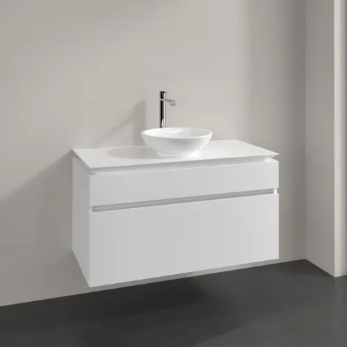 VILLEROY BOCH Legato toaletní skříňka, 2 výsuvy, 1000 x 550 x 500 mm, lesklá bílá / lesklá bílá #B57200DH, obrázek 2
