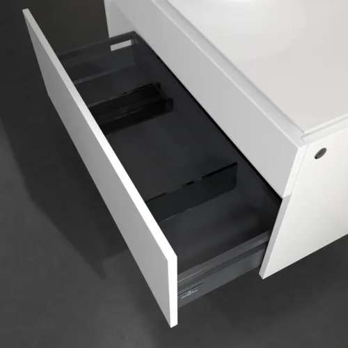 VILLEROY BOCH Legato toaletní skříňka, 2 výsuvy, 1000 x 550 x 500 mm, lesklá bílá / lesklá bílá #B57200DH, obrázek 6