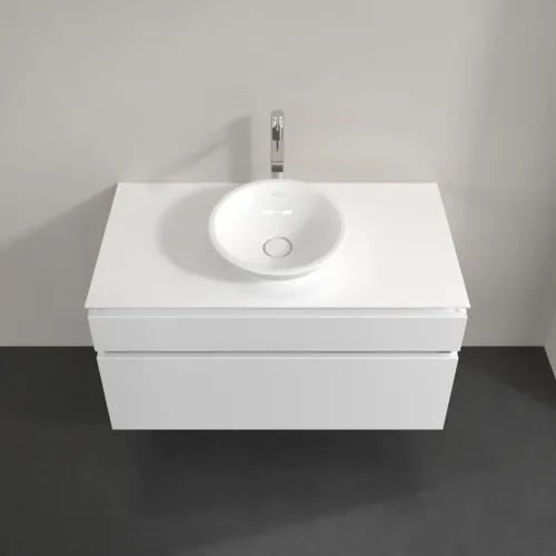 VILLEROY BOCH Legato toaletní skříňka, 2 výsuvy, 1000 x 550 x 500 mm, lesklá bílá / lesklá bílá #B57200DH, obrázek 4