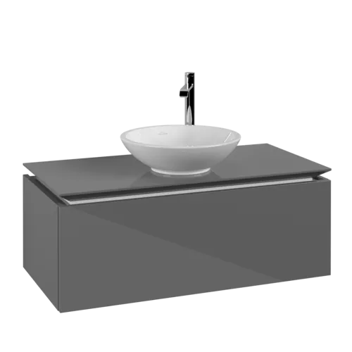 VILLEROY BOCH Legato toaletní skříňka, 1 zásuvka, 1000 x 380 x 500 mm, lesklá šedá / lesklá šedá #B57100FP