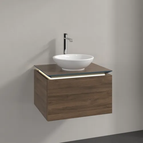 VILLEROY BOCH Legato toaletní skříňka, s osvětlením, 1 zásuvka, 600 x 380 x 500 mm, Arizona Oak / Arizona Oak #B567L0VH, obrázek 2